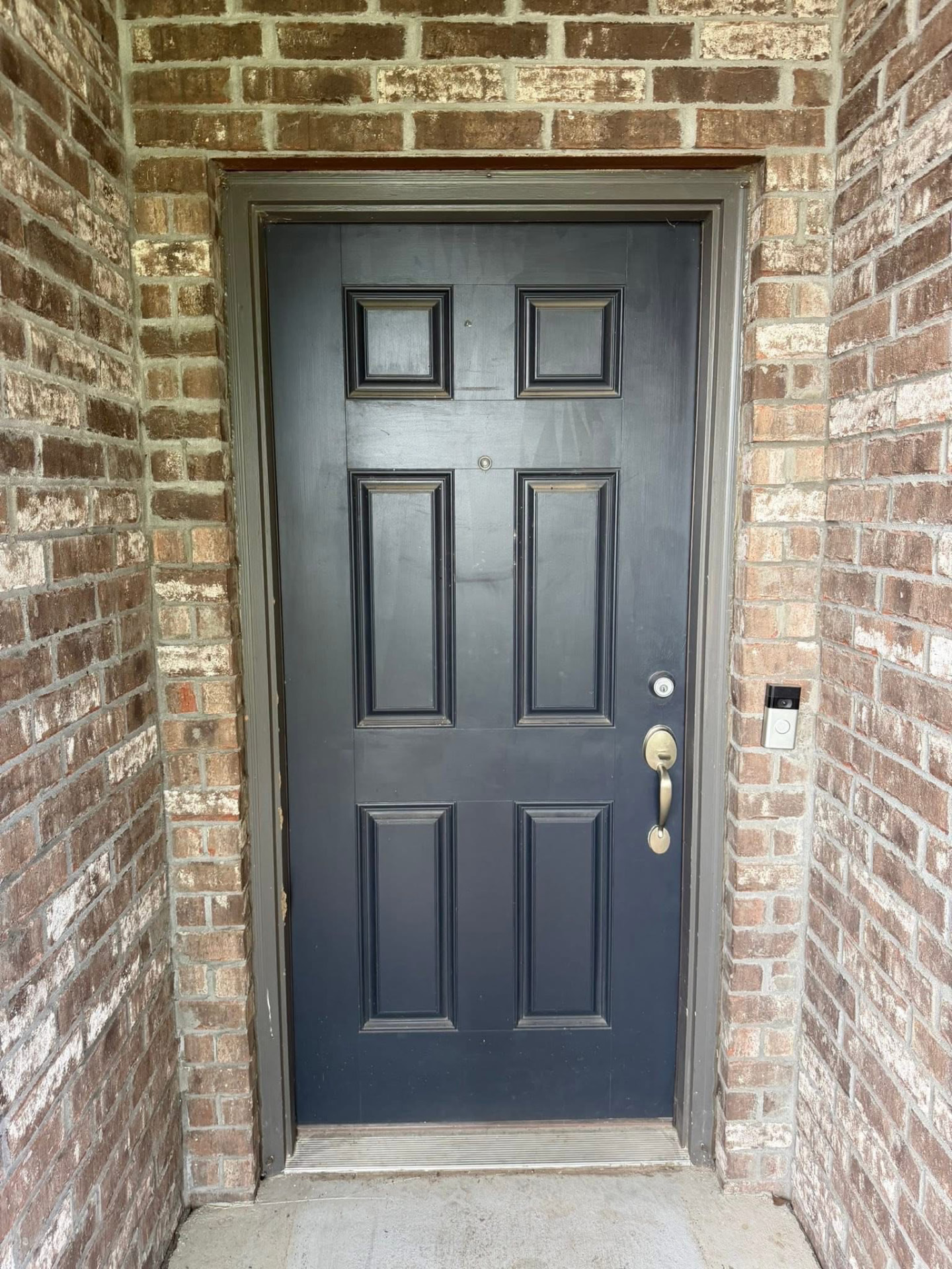 Front entry door before installation